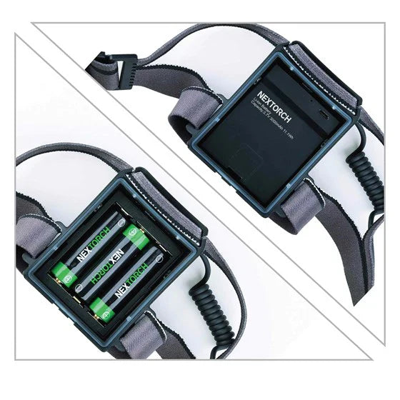 Nextorch MyStar R Rechargeable & Battery Usage Headlight, 360 Focus-Adjustable Beam