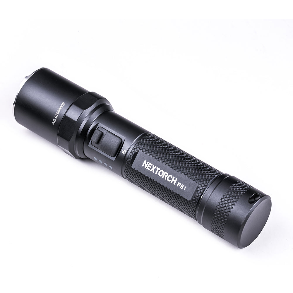 Nextorch P81 Rechargeable Torch Super Bright, Glass Breaker, Battery Indicator, Turbo Mode