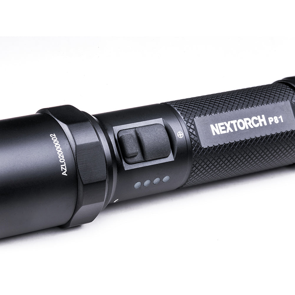 Nextorch P81 Rechargeable Torch Super Bright, Glass Breaker, Battery Indicator, Turbo Mode
