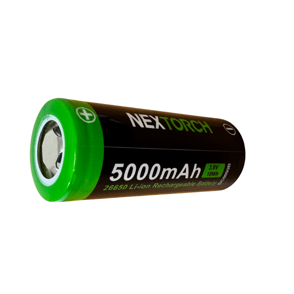 NEXTORCH 26650 RECHARGEABLE LITHIUM LI-ION BATTERY 5000 MAH, - NXBDC20099B