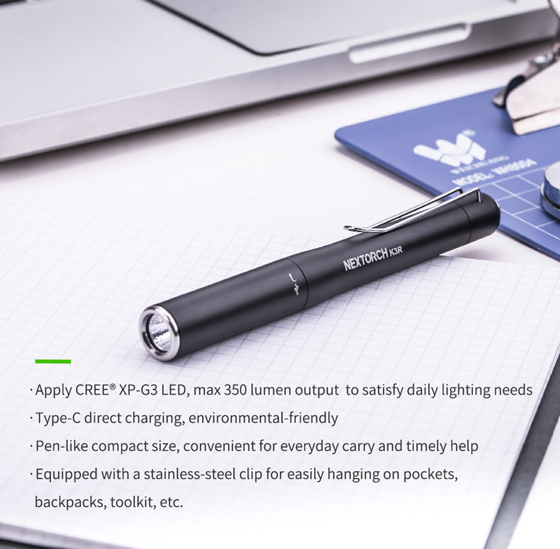 Nextorch Rechargeable Penlight, 350lm, 70m Range - NXK3R image 5