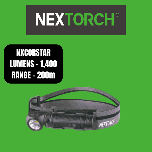 NEXTORCH H-Series Rechargeable L-Shaped Headlight – 3 Light Sources, 1400 Lumens image 0
