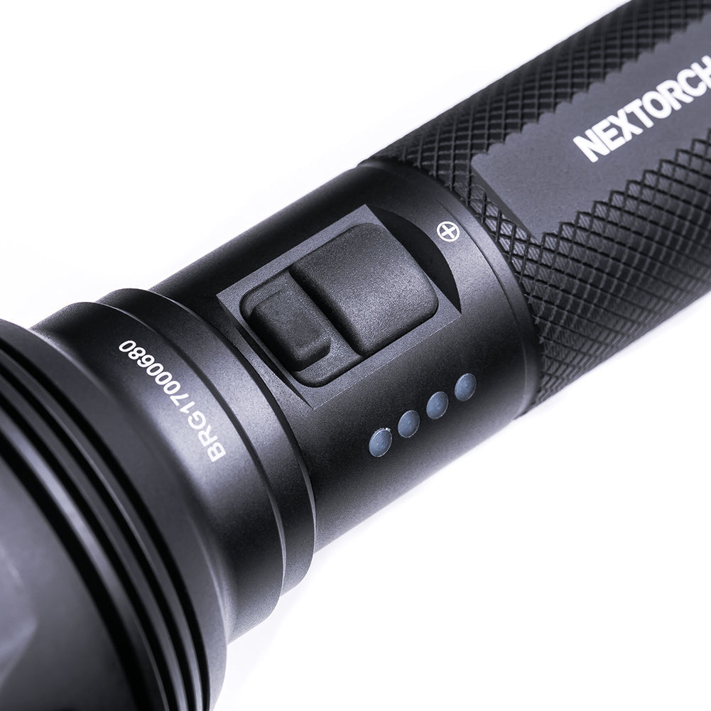 Nextorch P82 Rechargeable Torch Ultra Long Range, Glass Breaker, Battery Indicator, Turbo Mode