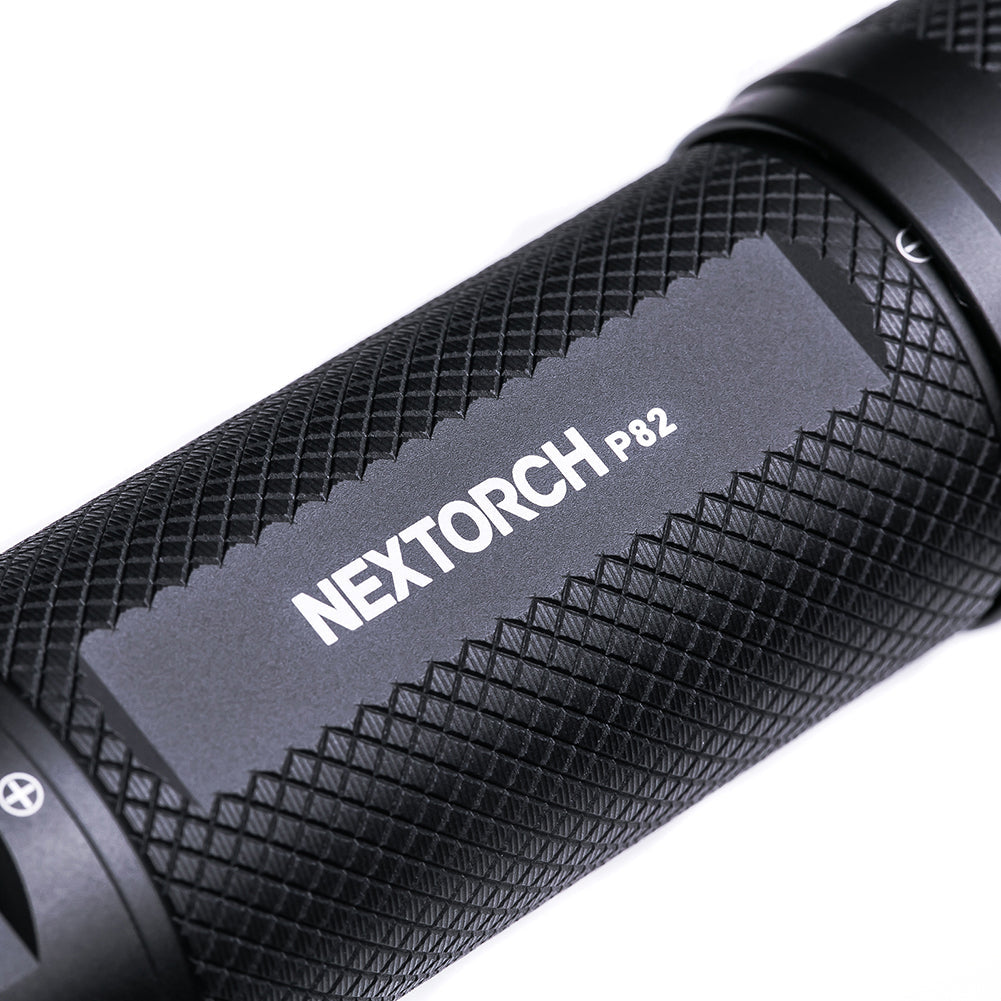 Nextorch P82 Rechargeable Torch Ultra Long Range, Glass Breaker, Battery Indicator, Turbo Mode