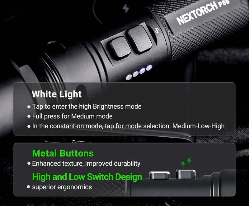 Nextorch P-Series 1,600lm Torch, Glass Breaker, 120db Electronic Whistle - NXP86 image 9