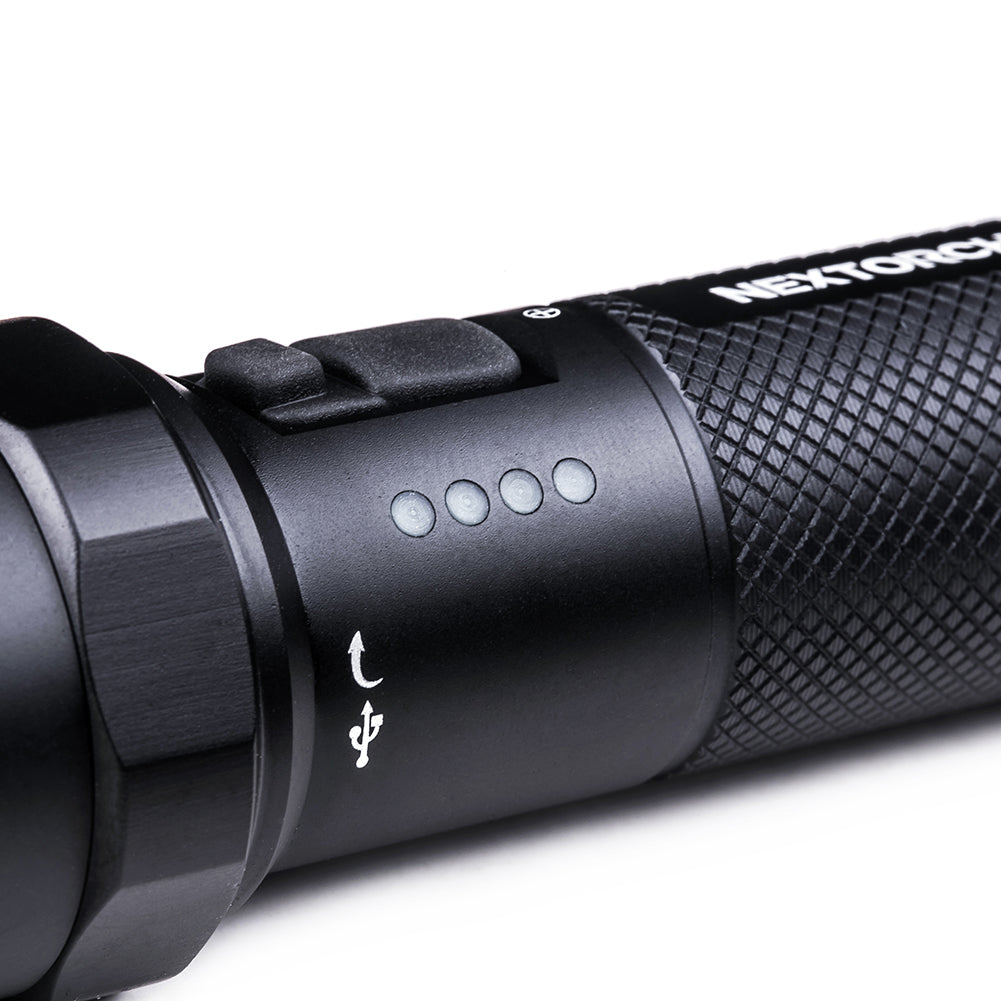 Nextorch P81 Rechargeable Torch Super Bright, Glass Breaker, Battery Indicator, Turbo Mode