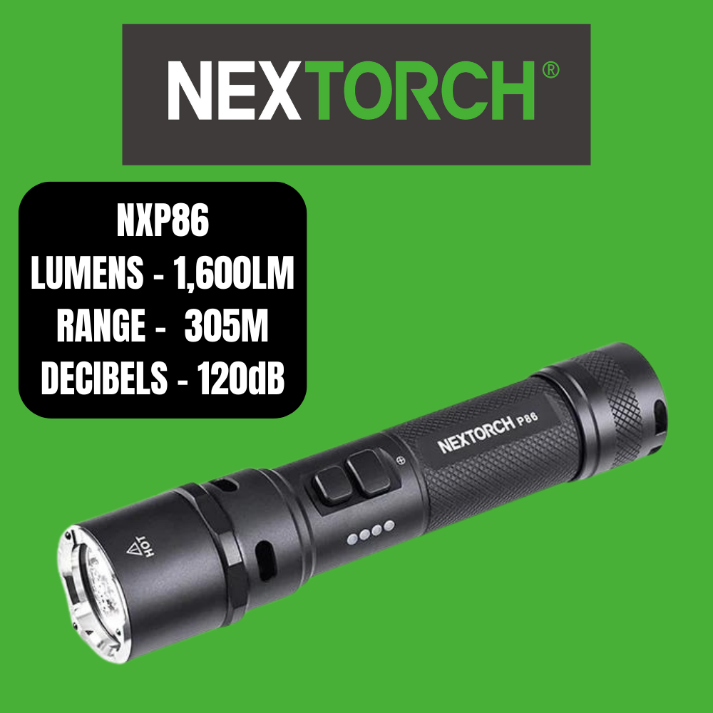 Nextorch P-Series 1,600lm Torch, Glass Breaker, 120db Electronic Whistle - NXP86 image 0