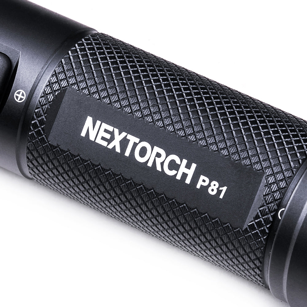 Nextorch P81 Rechargeable Torch Super Bright, Glass Breaker, Battery Indicator, Turbo Mode