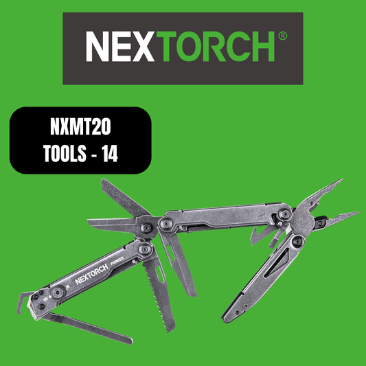 Nextorch Multi-Tool Pioneer, Rescue Shears, Seatbelt Cutter, Pocket Clip, 14 Functions with Sheath - NXMT20 image 0