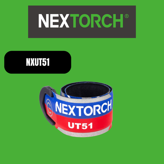 NEXTORCH UT51 Red-Blue Flashing Safety Slap Bracelet – Rechargeable, USB-C Charging, Waterproof image 0