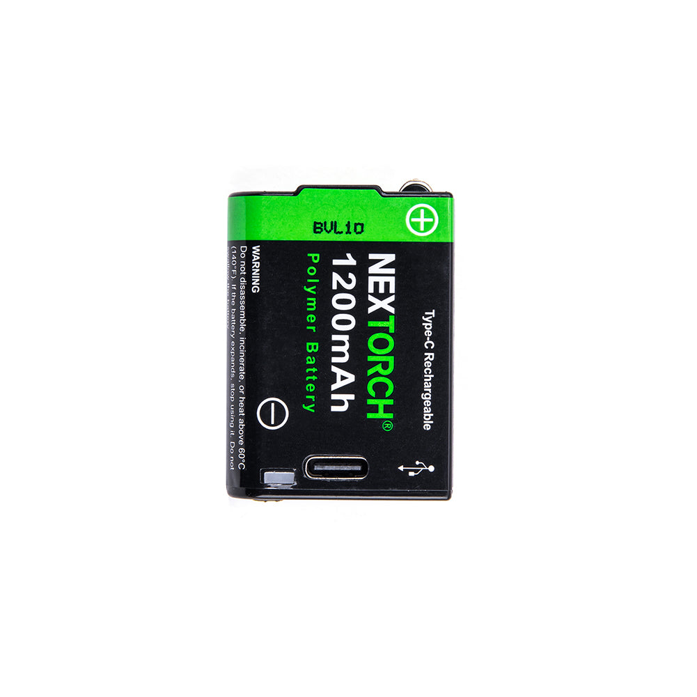 NEXTORCH eStar 1300Lm Dual-Beam White / Red Headlight – Rechargeable + Spare Battery + AAA Compatible – Black