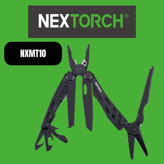 Nextorch MT10 Multi-Tool Replaceable Wire Cutters, Glass Breaker, 16 Functions w/Sheath