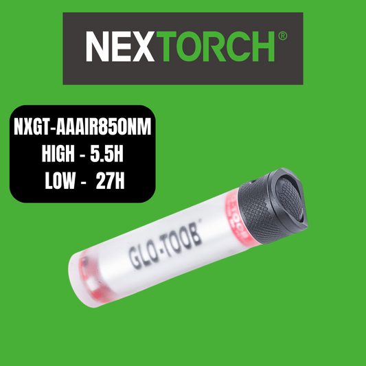 Nextorch Glo-Toob GT-AAA IR Tactical Signal Light – 850nm Infrared, Waterproof to 200m, GTK Mount Included