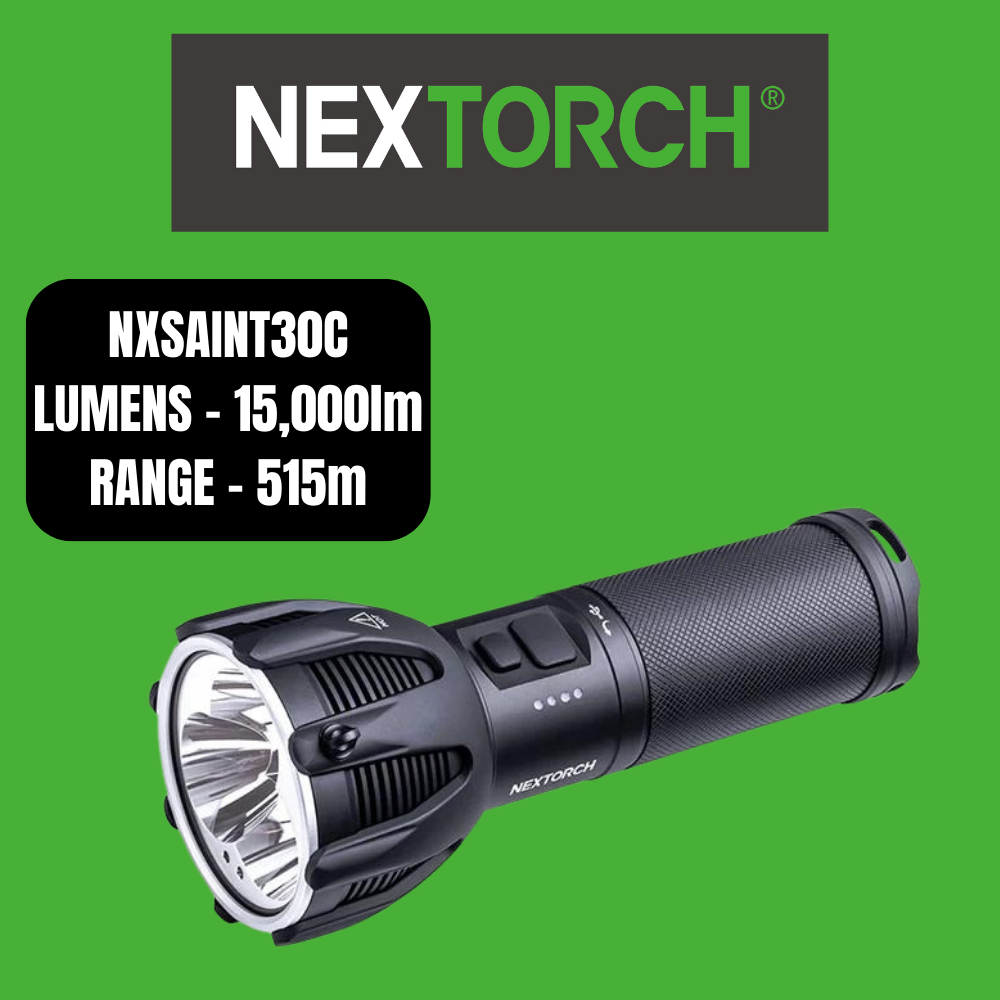 NEXTORCH Saint Torch Rechargeable Searchlight Series – Models 31, 30C, 30 V2, and 11