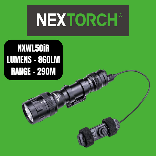 Nextorch WL50IR 860 Lumen Gear‑Mounted Dual Spectrum Light + IR Module