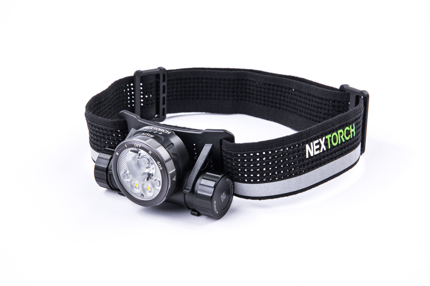 NEXTORCH hiStar 2300 Lumens Headlight, White & Red LED, 18650 + CR123A Battery Compatibility