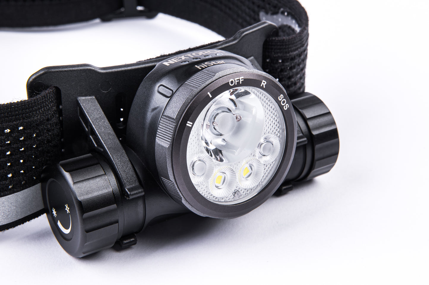 NEXTORCH hiStar 2300 Lumens Headlight, White & Red LED, 18650 + CR123A Battery Compatibility
