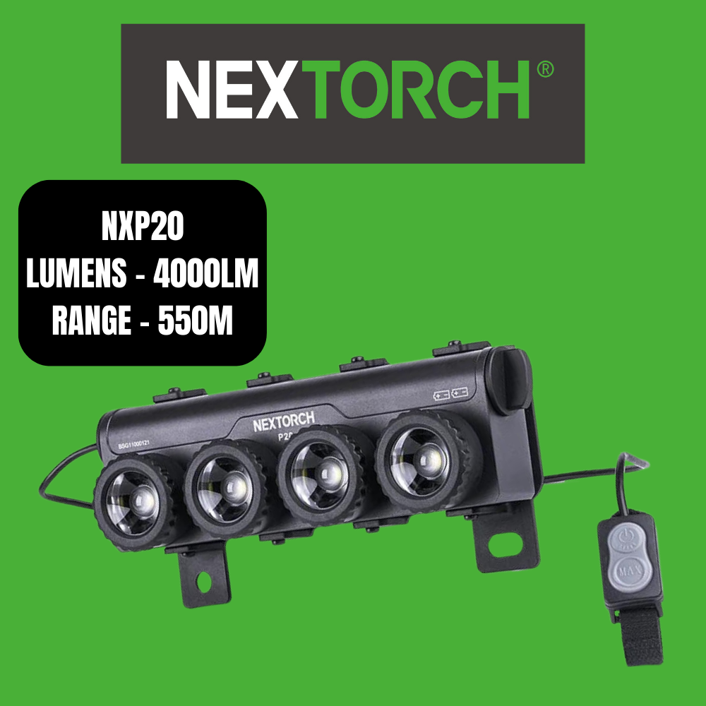 Nextorch P20 4K Gear‑Mounted Focusable Shield Light - CLEARANCE