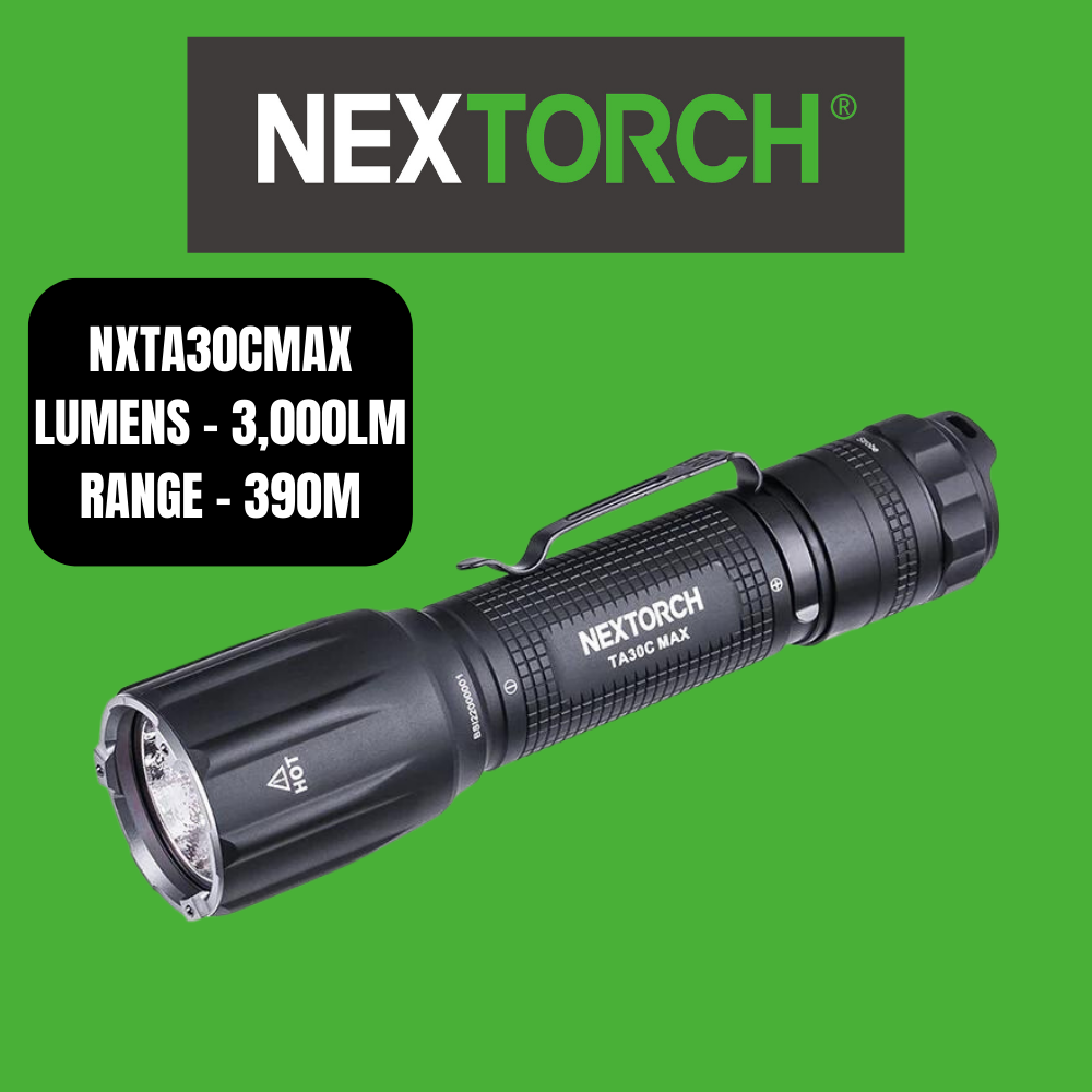 Nextorch TA30CMAX Rechargeable Torch Ultra Bright, Strobe & Metal Tail Switch