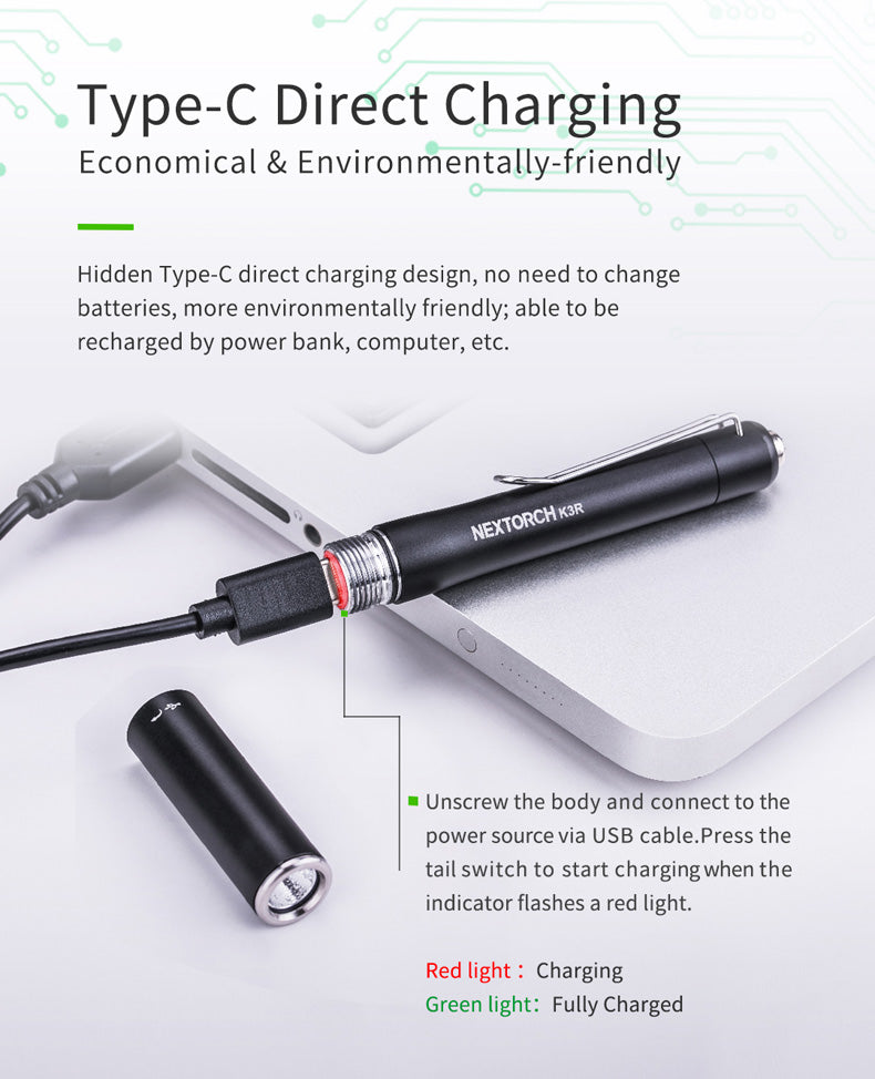 Nextorch Rechargeable Penlight, 350lm, 70m Range - NXK3R image 8