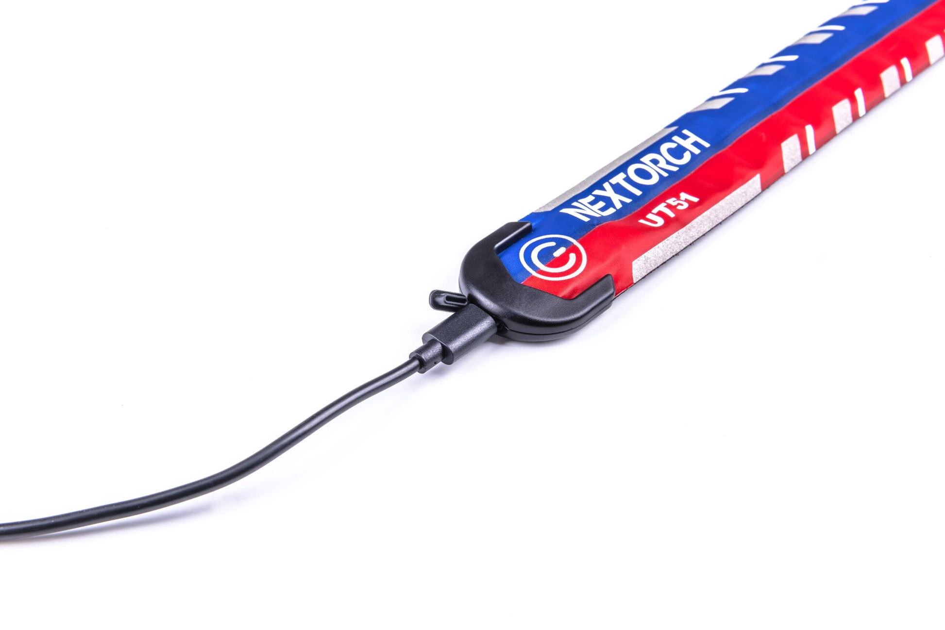 NEXTORCH UT51 Red-Blue Flashing Safety Slap Bracelet – Rechargeable, USB-C Charging, Waterproof image 3