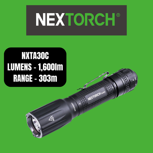 NEXTORCH TA30C Tactical Flashlight – 1600 Lumens, One-Step-Strobe Activation image 0