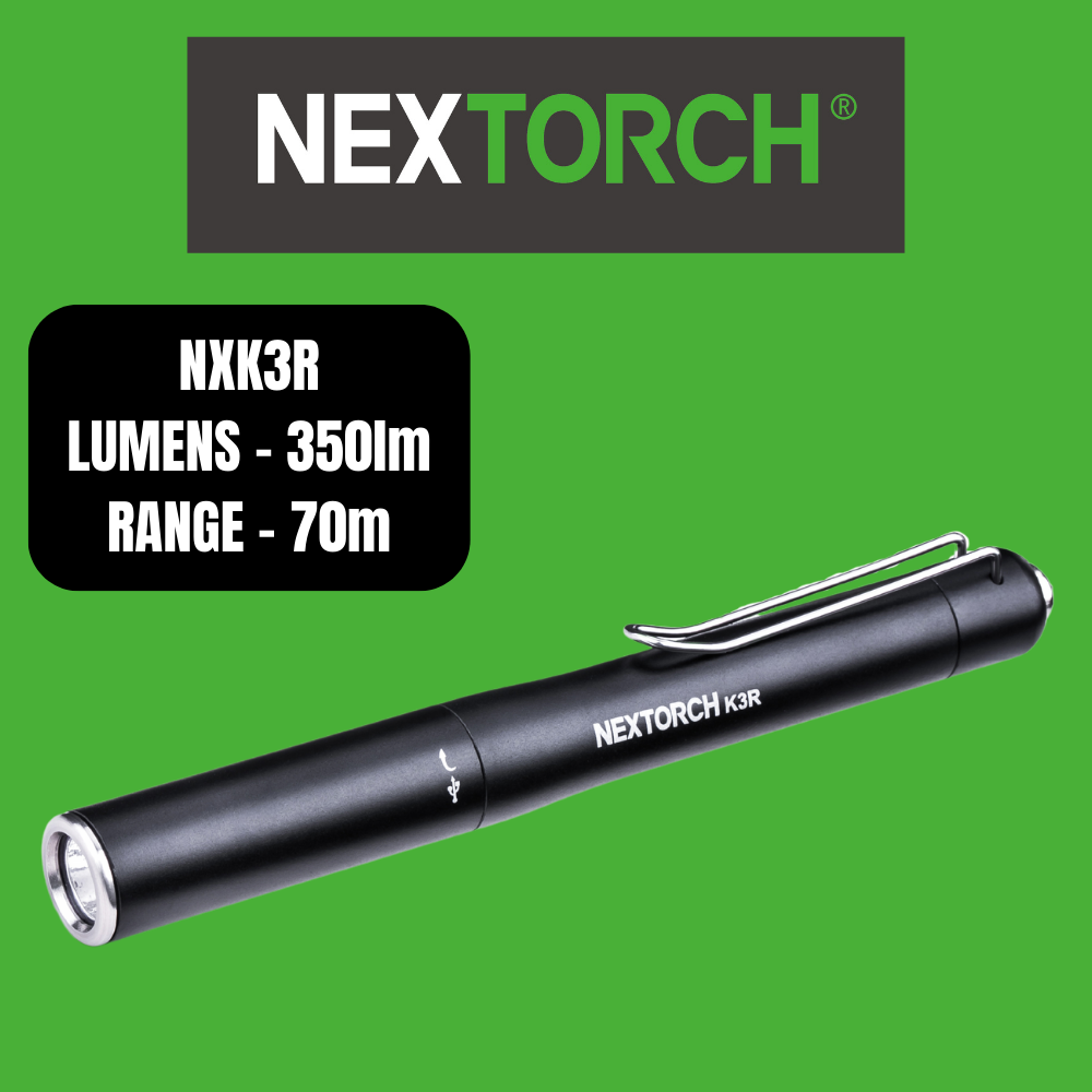 Nextorch Rechargeable Penlight, 350lm, 70m Range - NXK3R image 0