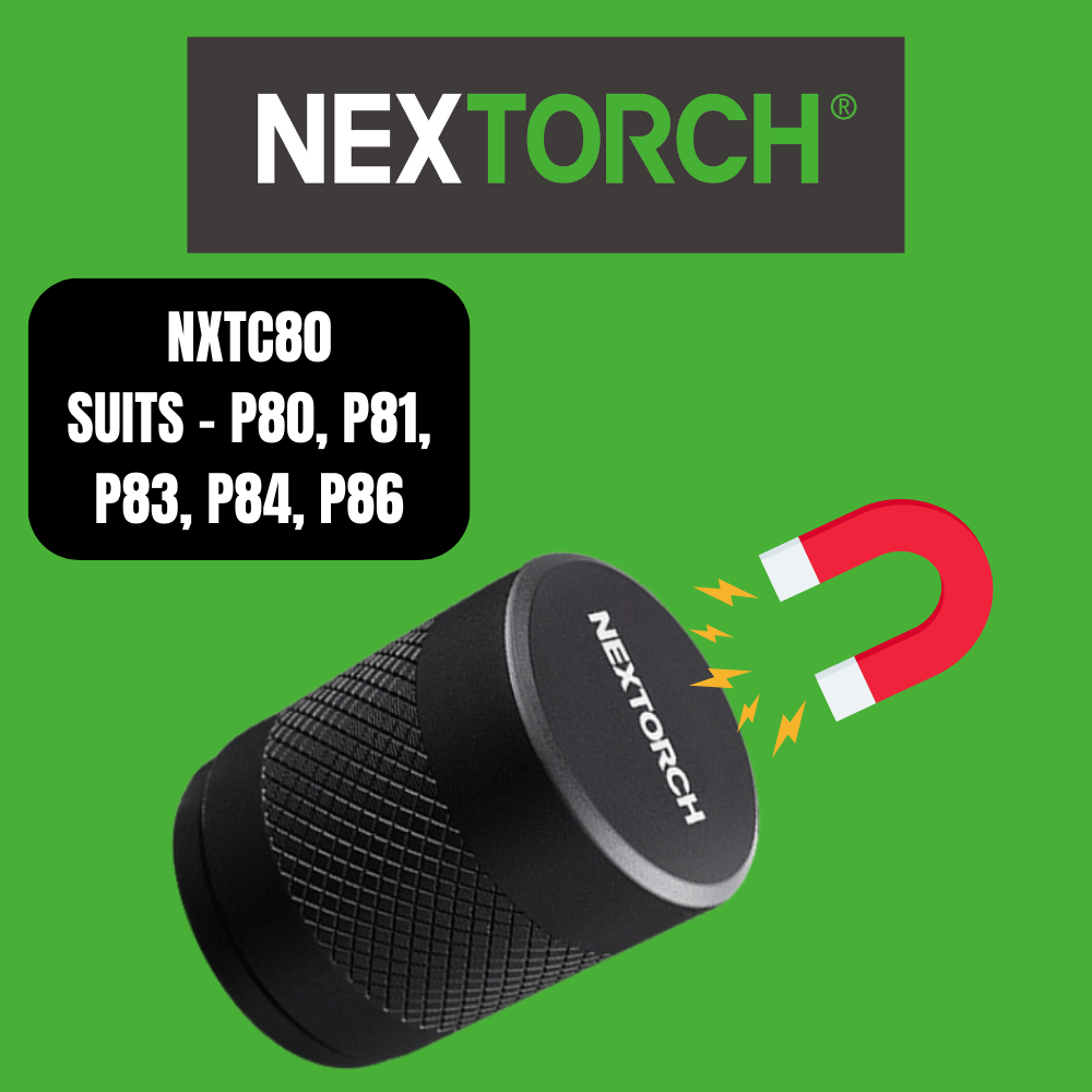 Nextorch P-Series Magnetic Torch Tail Cap, Suits P80, P81, P83, P84, P86 - NXTC80 image 0