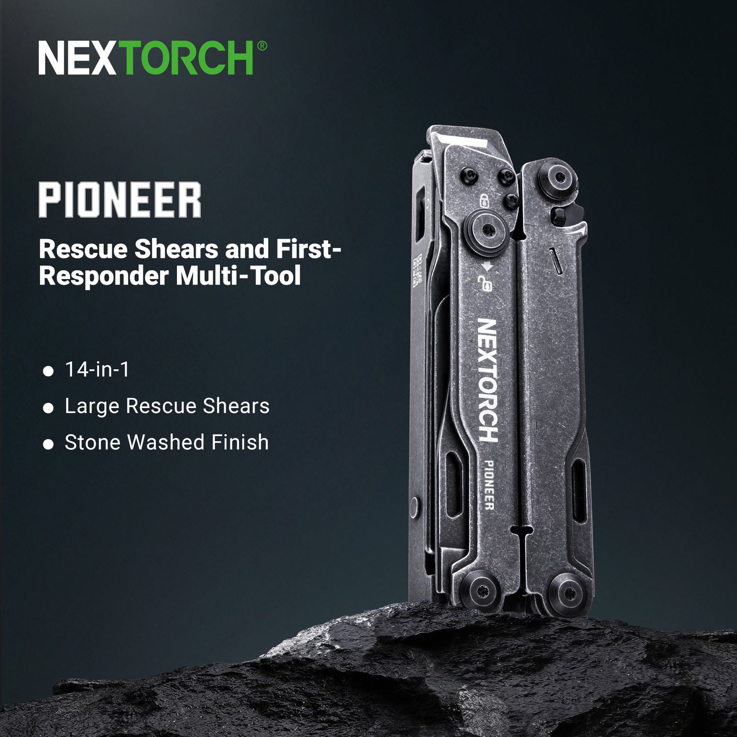 Nextorch Multi-Tool Pioneer, Rescue Shears, Seatbelt Cutter, Pocket Clip, 14 Functions with Sheath - NXMT20 image 2