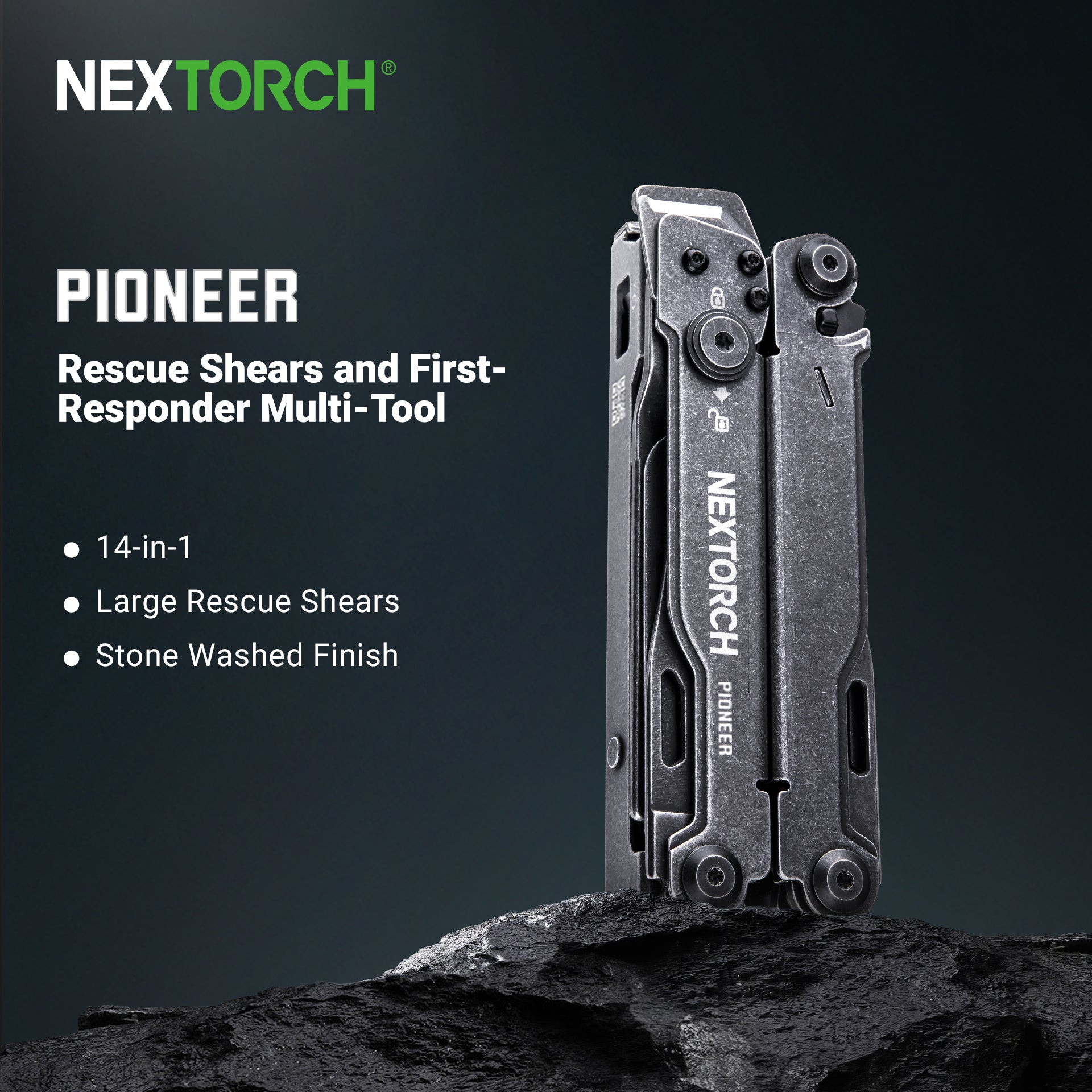 Nextorch Multi-Tool Pioneer, Rescue Shears, Seatbelt Cutter, Pocket Clip, 14 Functions with Sheath - NXMT20 image 2