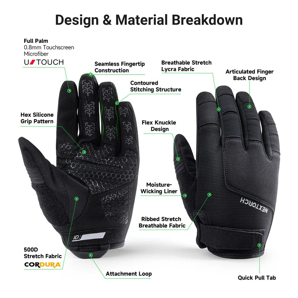 NEXTORCH GRIP GUARD Ultra-Thin Tactical Gloves – CORDURA Reinforced Palm