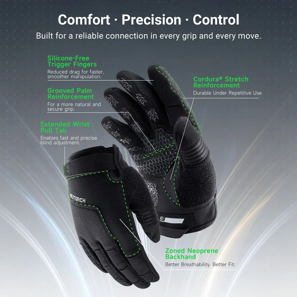 NEXTORCH GRIP GUARD Ultra-Thin Tactical Gloves – CORDURA Reinforced Palm