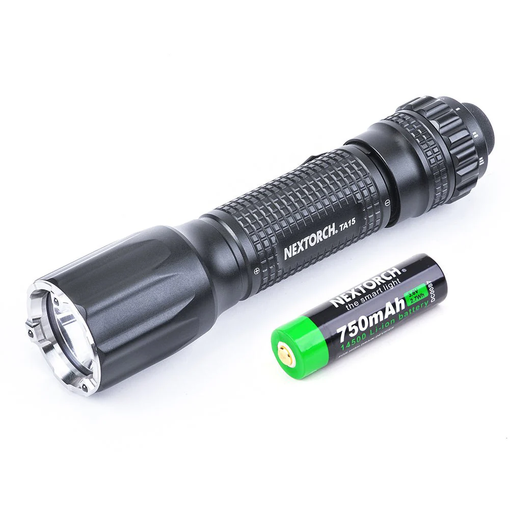 NEXTORCH TA15 V2.0 Tactical Flashlight 700 Lumens with One-Step Strobe, Rotating Magnetic Tail Cap and Pocket Clip