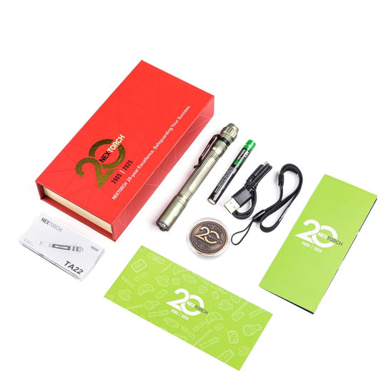 Nextorch TA22 20th Anniversary Gift Set | 850 Lumen Tactical Penlight (Limited Edition)