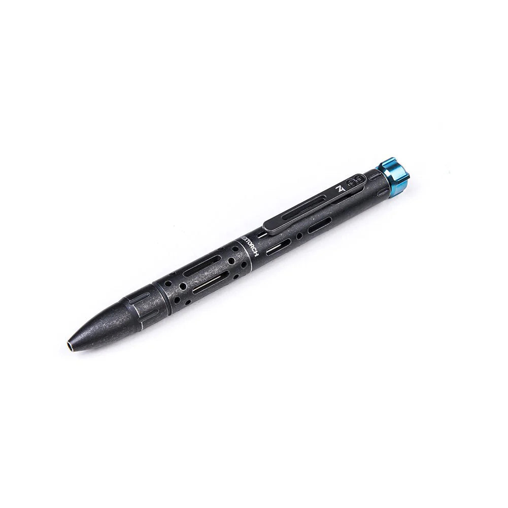 NEXTORCH NP12 Titanium Tactical Pen – TC4 Titanium Body with Ceramic Window Breaker &amp; SCHMIDT easyFLOW 9000 M Refill