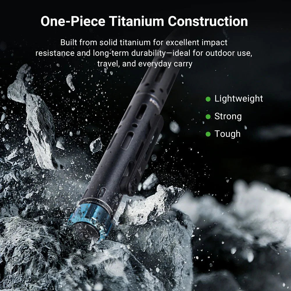 NEXTORCH NP12 Titanium Tactical Pen – TC4 Titanium Body with Ceramic Window Breaker &amp; SCHMIDT easyFLOW 9000 M Refill